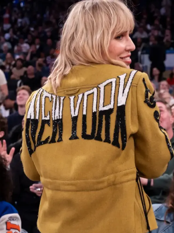 Natasha Yellow New York Sequined Wool Jacket