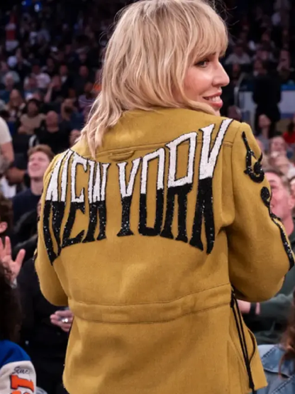 Natasha Yellow New York Sequined Wool Jacket