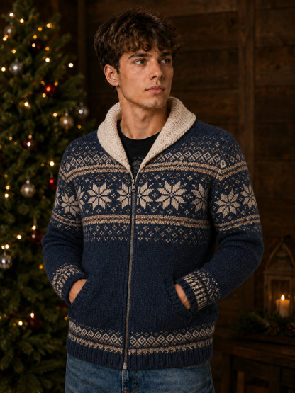 Navy Blue Cardigan Sweater