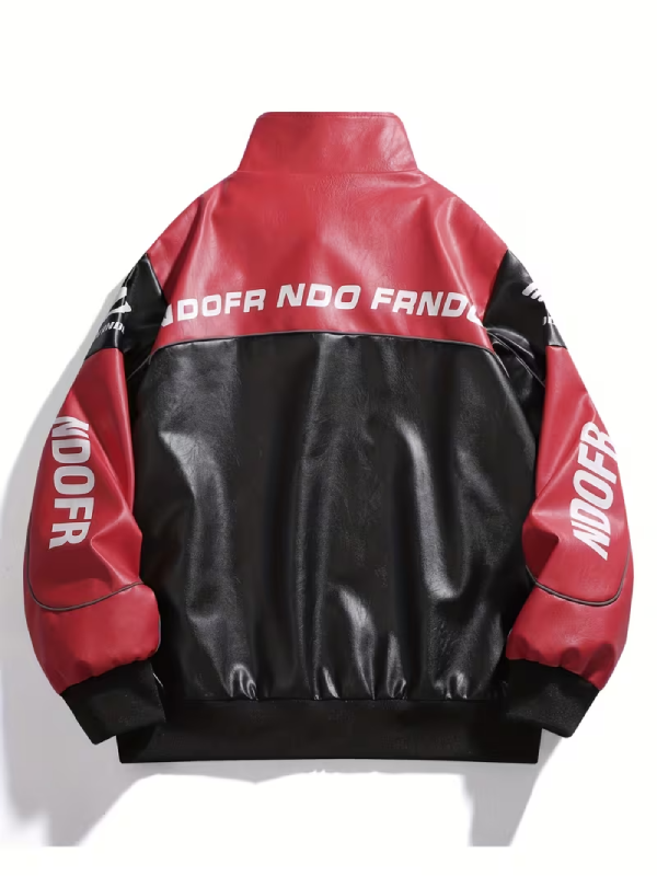 Ndofr Retro Motorcycle Racing Jacket Red
