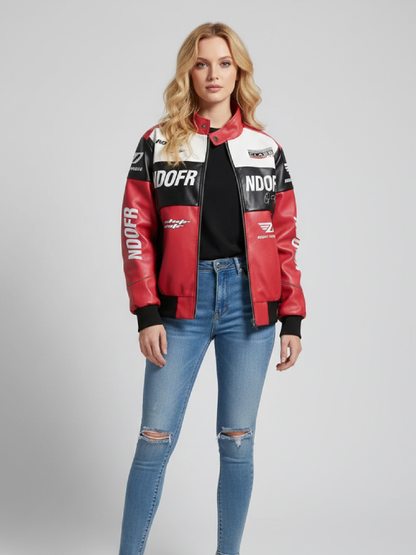 Ndofr Retro Racing Jacket Red