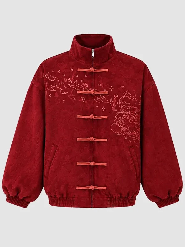 Neptun x Avatar Chinese Maroon Jacket
