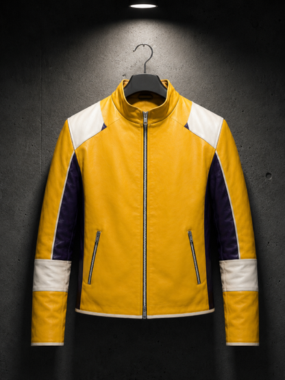 Charlie Disco Yellow Leather Jacket