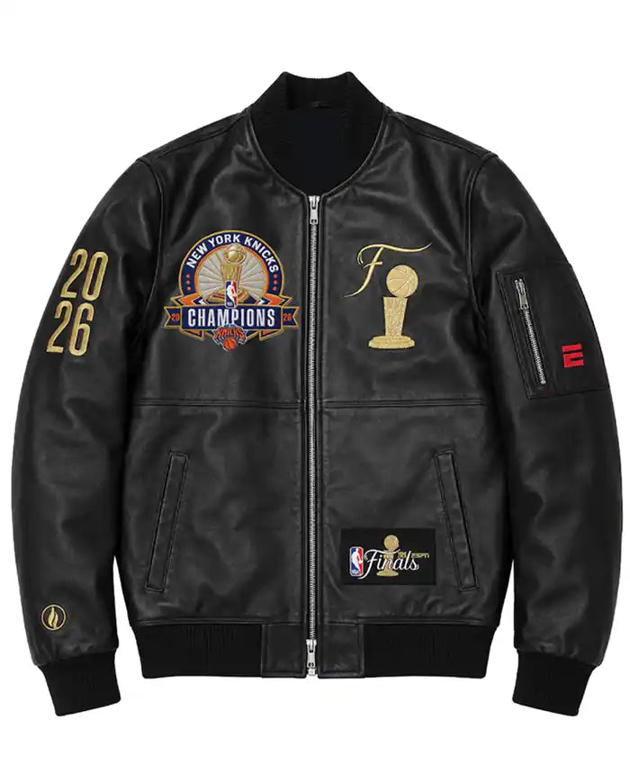 New York Knicks FISLL 2026 NBA Finals Team Leather Jacket