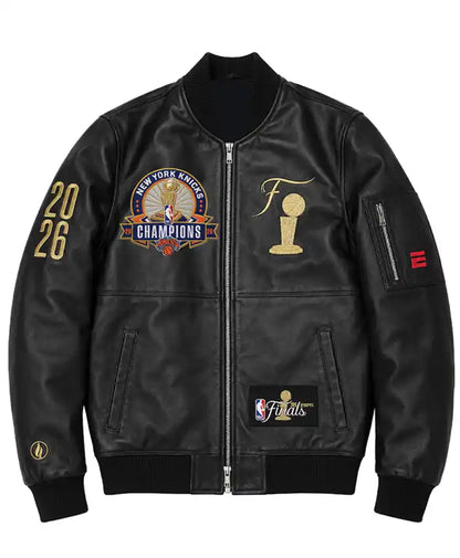 New York Knicks FISLL 2026 NBA Finals Team Leather Jacket