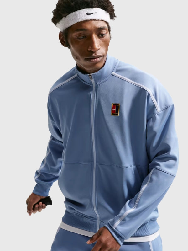 Nike Court Heritage Blue Zipper Tennis Jacket