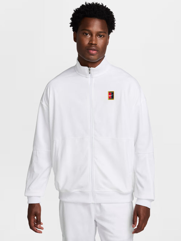 Nike Court Heritage White Zipper Tennis Jacket