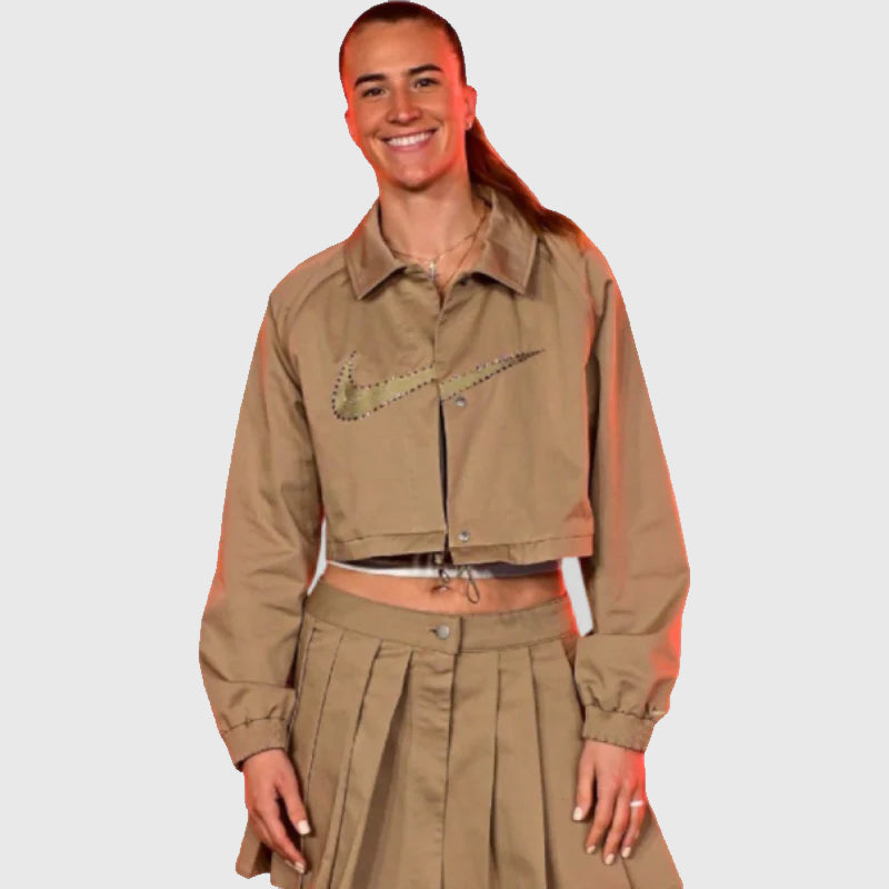 Nike Cropped Sabrina Ionescu Jacket Brown