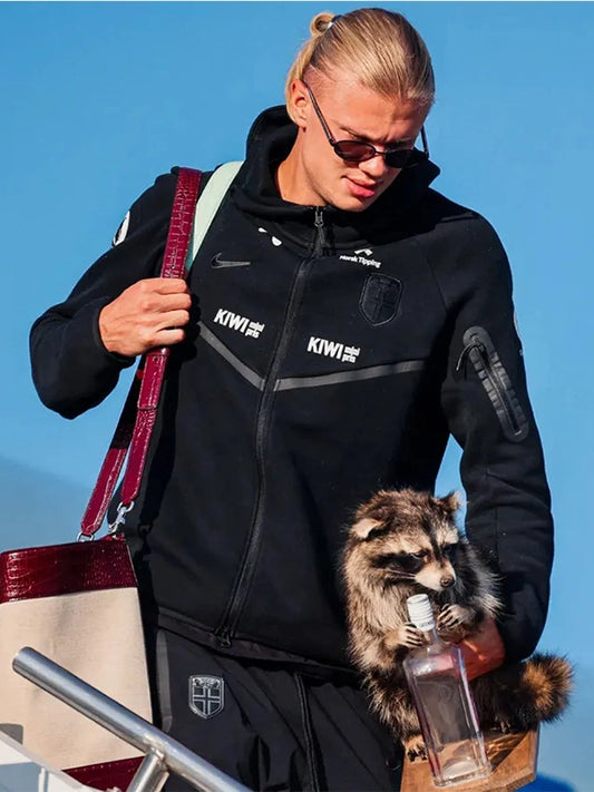 Nike Erling Haaland Norway Black Fleece Track Jacket