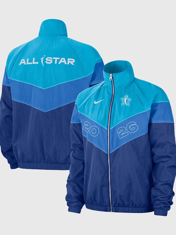 Nike WNBA All Star Game 2026 Womens Rush Blue Windrunner Jacket