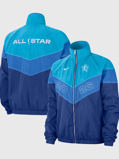 Nike WNBA All Star Game 2026 Womens Rush Blue Windrunner Jacket