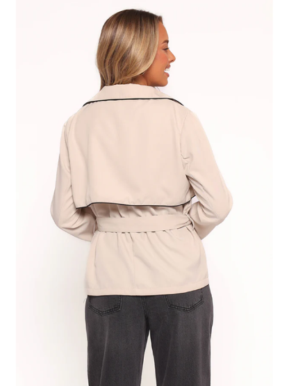 Off-White Crop Trench Blazer