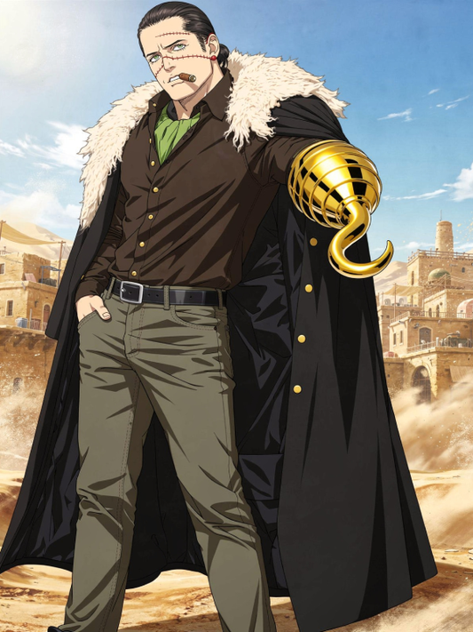 One Piece Sir Crocodile Desert King Cosplay Outfit Anime Manga Costume Set for Men Adult Halloween