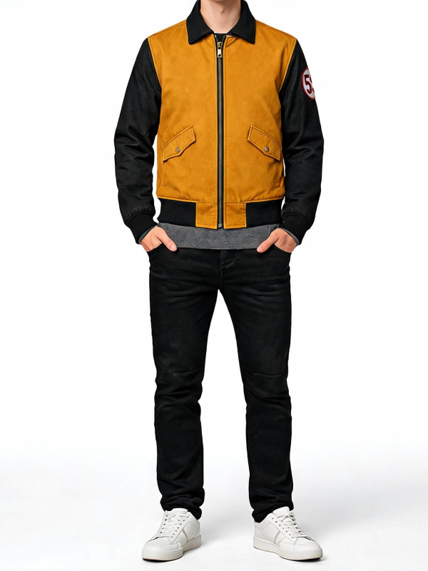 Orange Track Jacket Sportswear for Gym & Running
