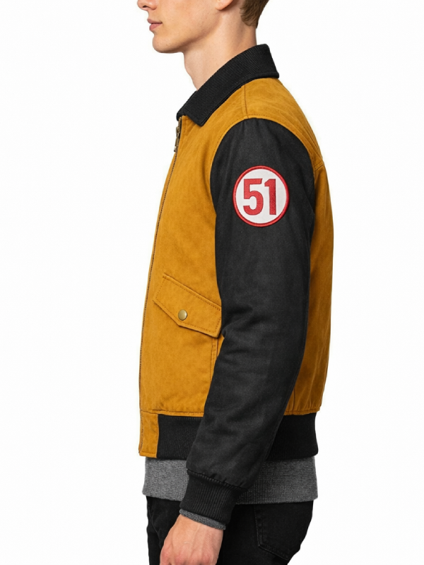 Orange Varsity Jacket Unisex Casual Fashion