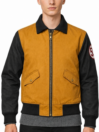 Orange Zip-Up Jacket Trendy Streetwear Outfit