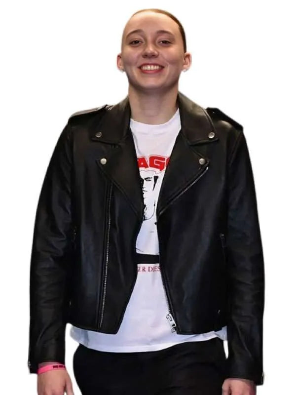 Paige Bueckers Dallas Wings Black Leather Jacket