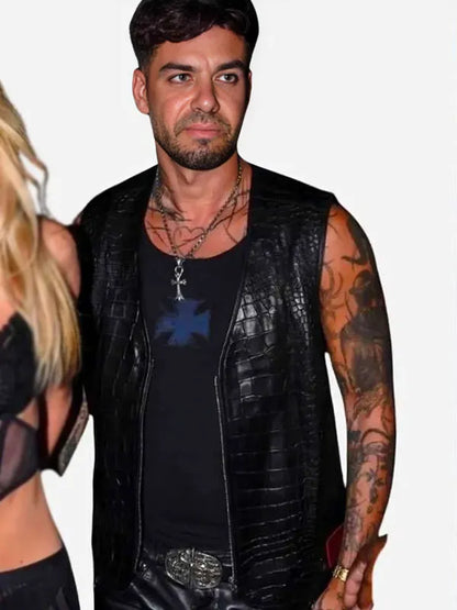 Paris Fashion Week 2026 Anyma Black Leather Vest