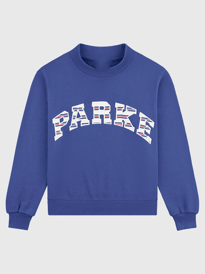 Parke Americana Varsity Mockneck Fleece Sweatshirt 2026