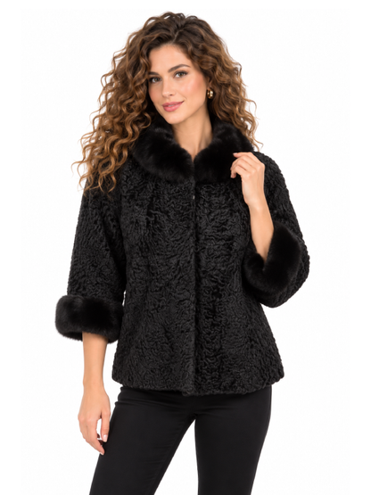 PersianLambFurJacketwithMinkTrim