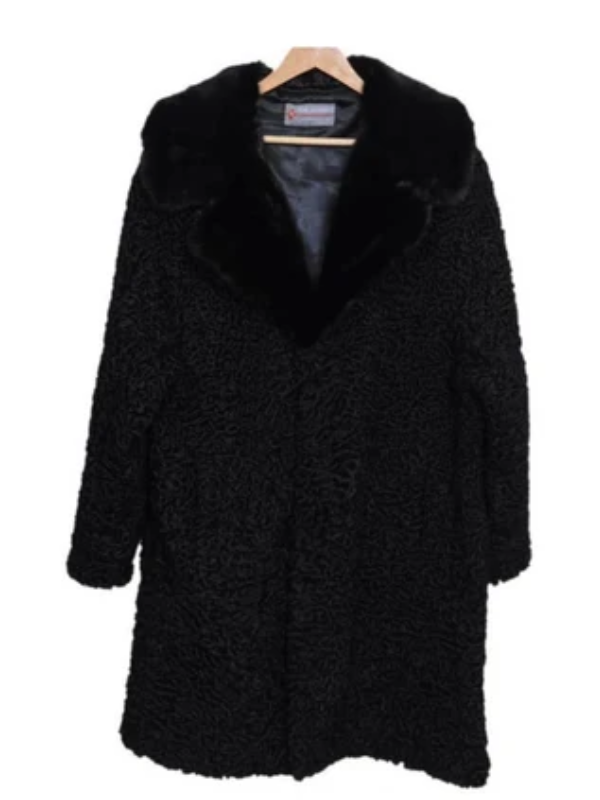 Persian Lamb Fur Long Coat for Men