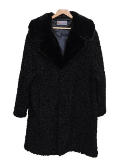 Persian Lamb Fur Long Coat for Men