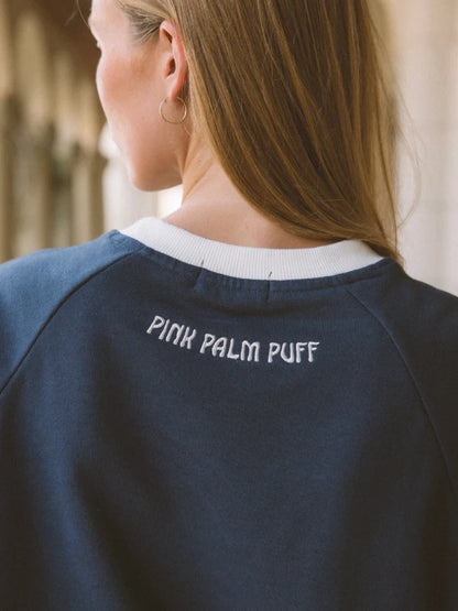 Pink Palm Puff Crewneck Sweatshirt