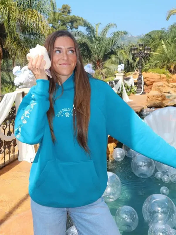 Pink Palm Puff x Disney Under The Sea Blue Hoodie