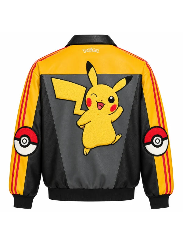 Pokemon Pikachu Leather Track Jacket