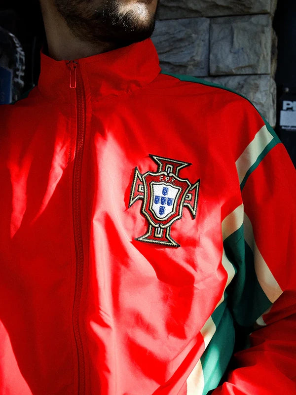 Portugal Red and Green Football Windbreaker Jacket