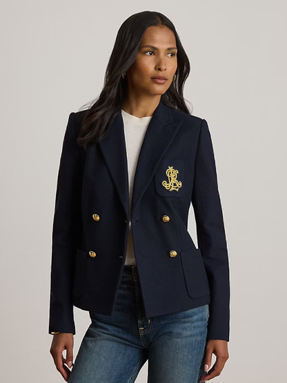 Ralph Lauren piqué blazer navy blue