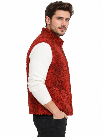 Red Persian Lamb Fur Vest for Men