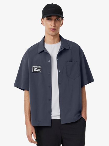 Relaxed Fit Lacoste x Alpine Poplin Shirt