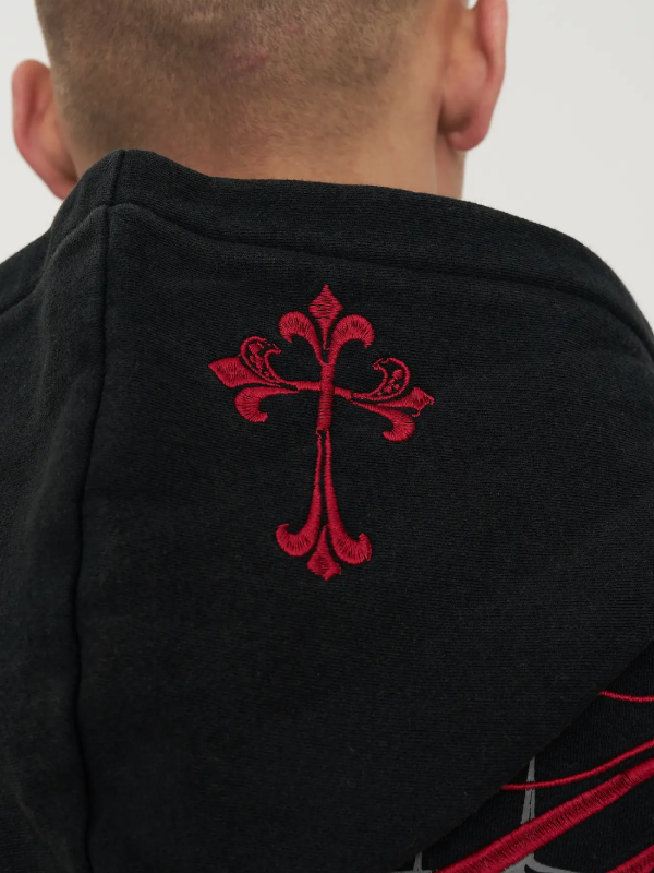 Rise To Reign Black Zip Up Hoodie Men