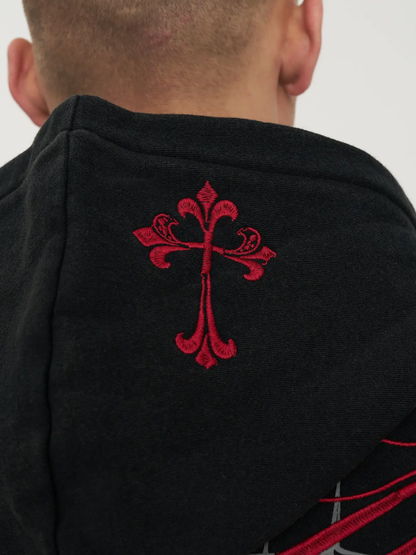 Rise To Reign Black Zip Up Hoodie Men