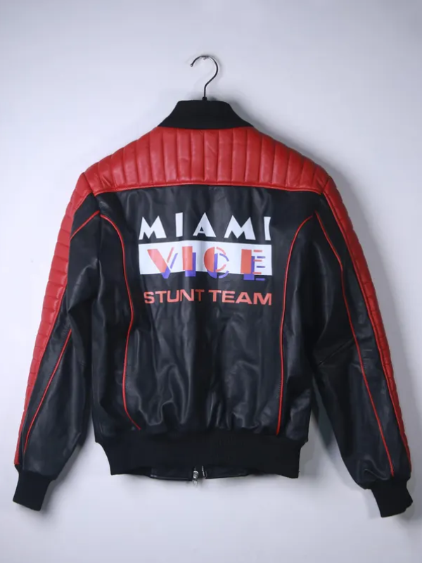 Ryan Gosling Miami Vice Jacket Stunt Team Real Leather Racing Jacket