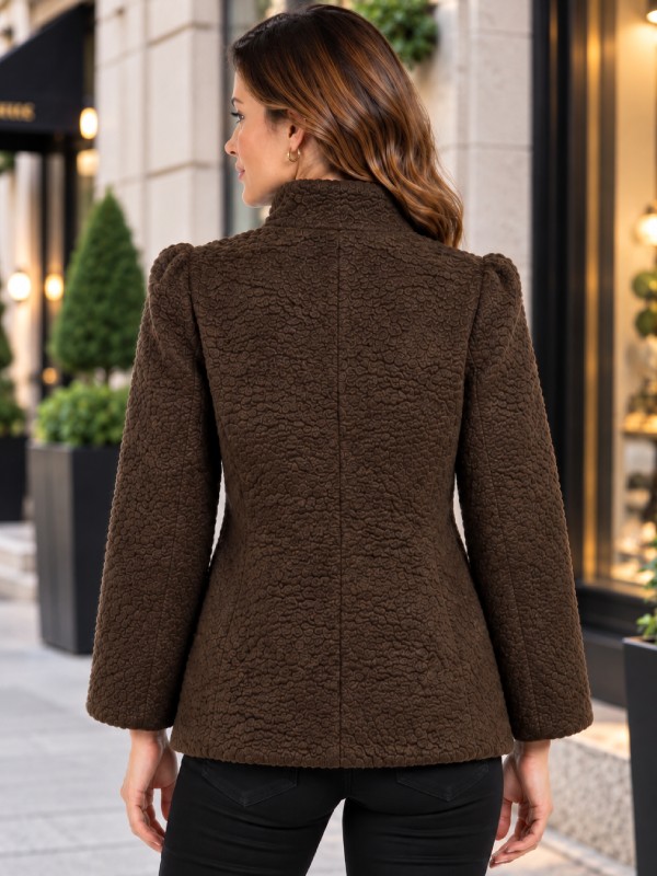 SAKS JANDEL Luxury Brown Persian Lamb Fur Coat