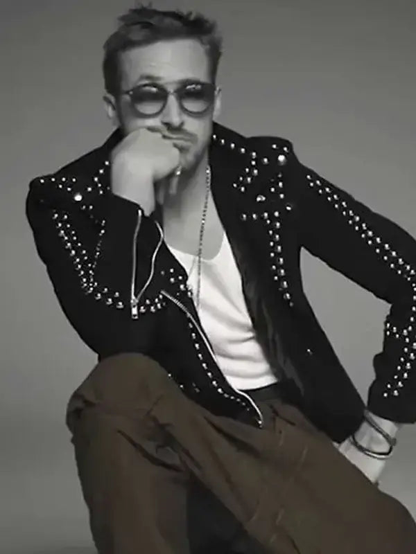 SNL Ryan Gosling Studded Leather Jacket