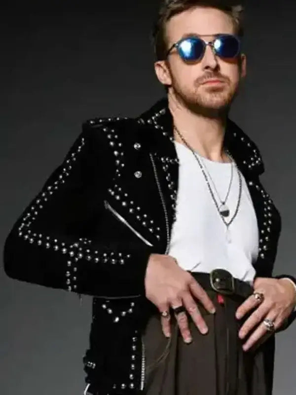 SNL Ryan Gosling Studded Leather Jacket 2026