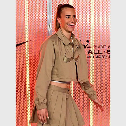 Sabrina Ionescu Nike Cropped Brown Jacket