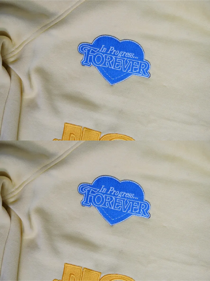 Sincerely Yours Yellow Hoodie Soft Fleece Oversized Sweatshirt