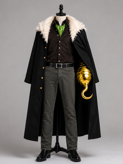 Sir Crocodile Desert King Cosplay Costume One Piece Anime Character Outfit Set Halloween Party Wear