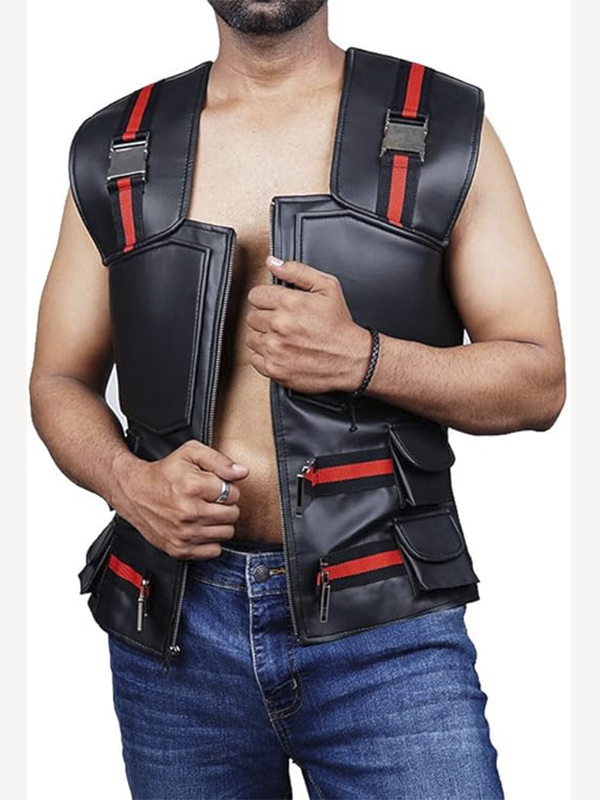 Snipes Vampire Hunter Black Leather Cosplay Vest