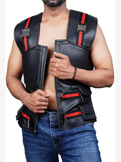 Snipes Vampire Hunter Black Leather Cosplay Vest