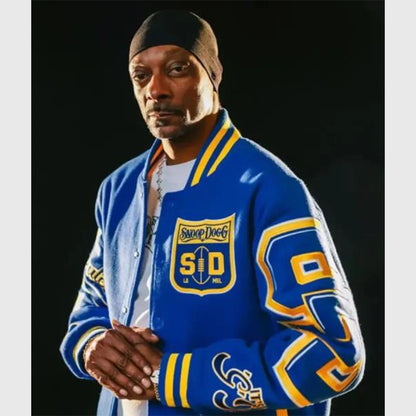 Snoop Dogg AFL Limited Edition Blue Bomber Jacket