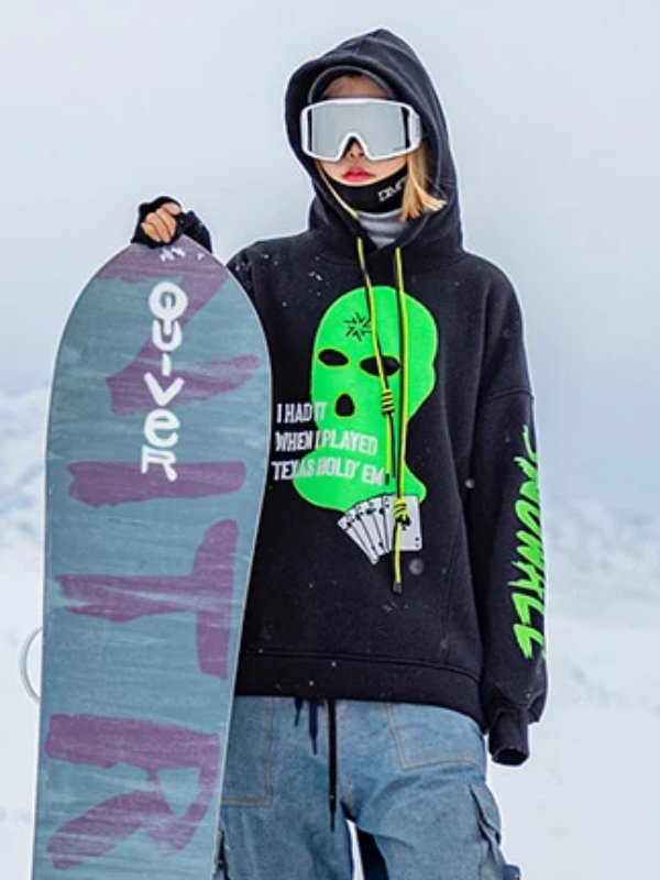 Snow Print Graphic Hoodie Unisex