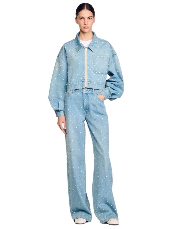 Susie Glass Cropped Denim Jacket The Gentlemen S02 Netflix Outfit