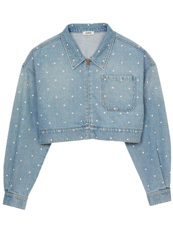 Susie Glass Embellished Denim Jacket The Gentlemen Netflix