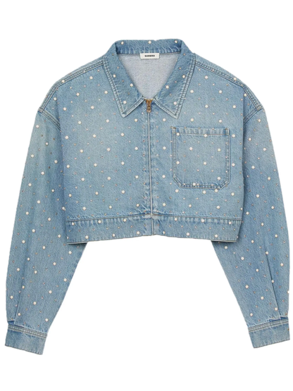 Susie Glass Embellished Denim Jacket The Gentlemen Netflix