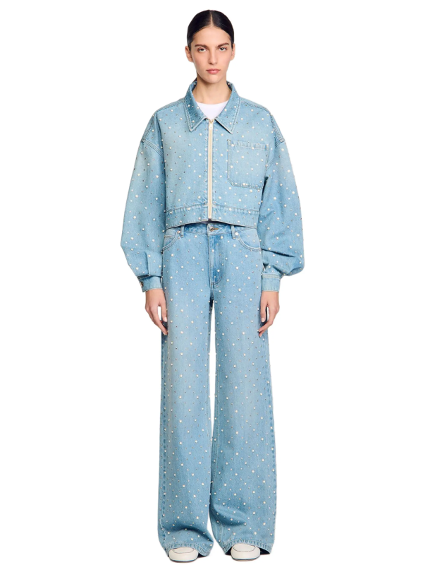 Susie Glass Jacket The Gentlemen Season 2 Embellished Denim